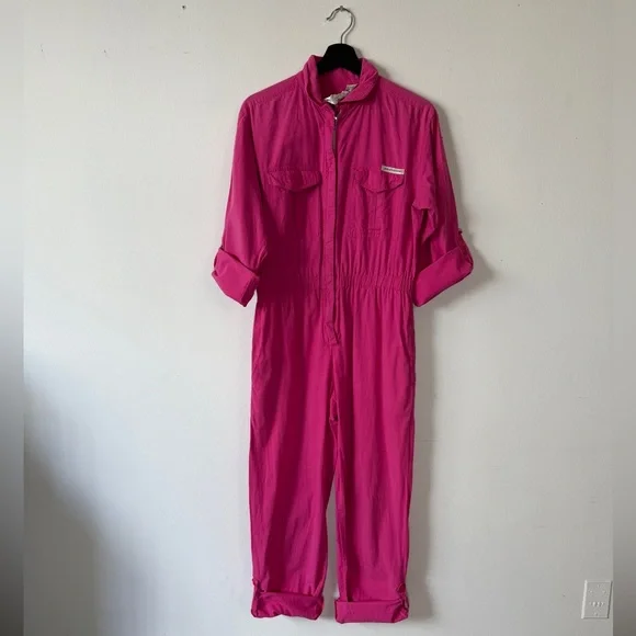 Diane von Furstenberg Pink Vintage Zip Up Jumpsuit - Picture 1 of 5